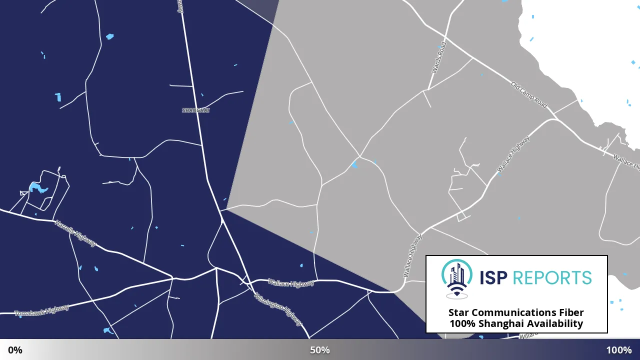 Shanghai, NC map of internet availability