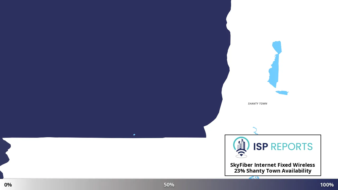 Shanty Town, NV map of internet availability