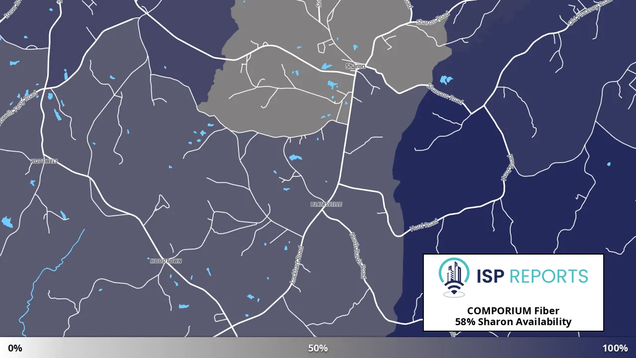 Sharon, SC map of internet availability