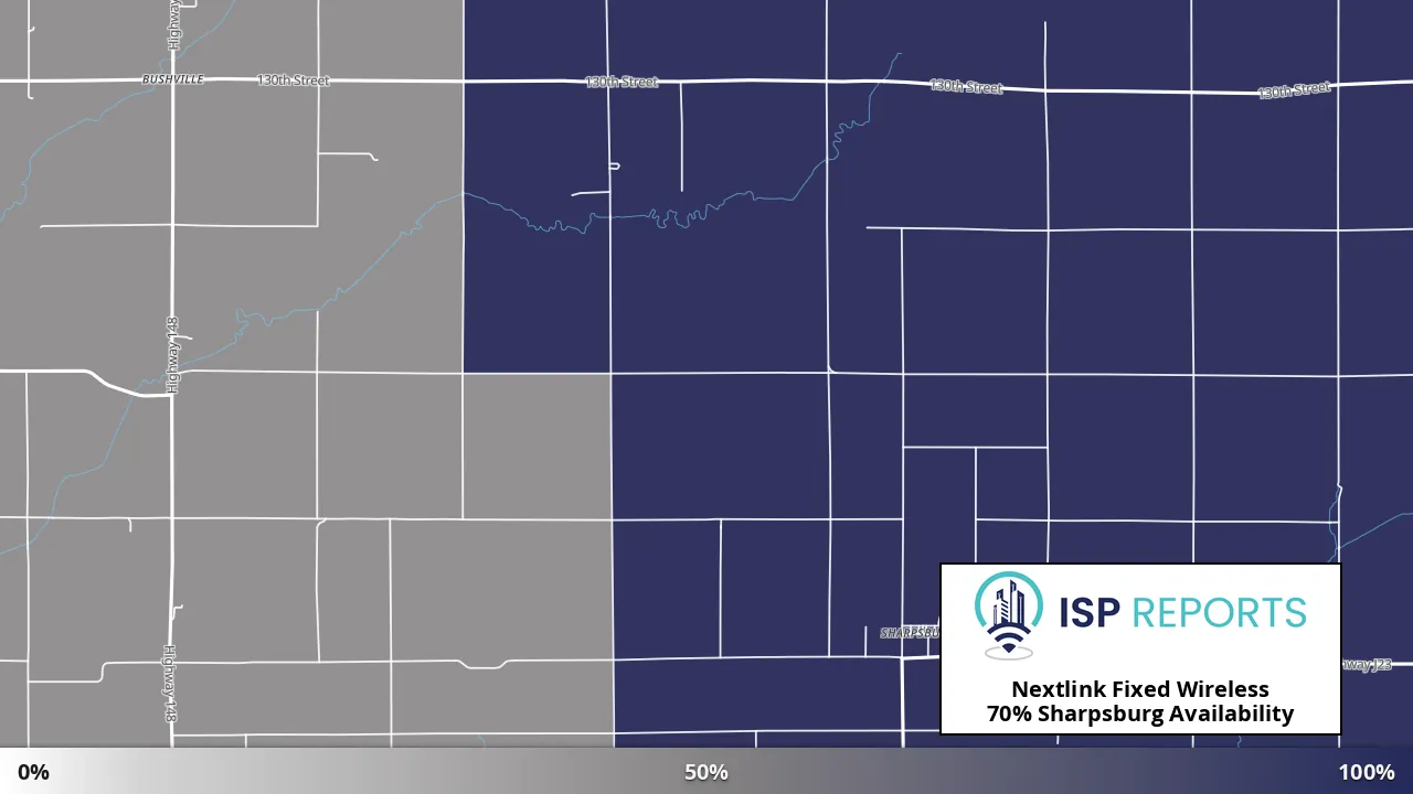 Sharpsburg, IA map of internet availability
