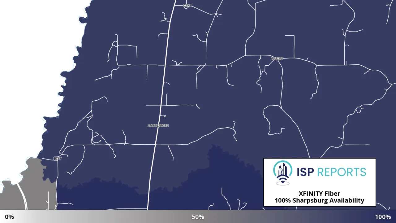 Sharpsburg, MS map of internet availability
