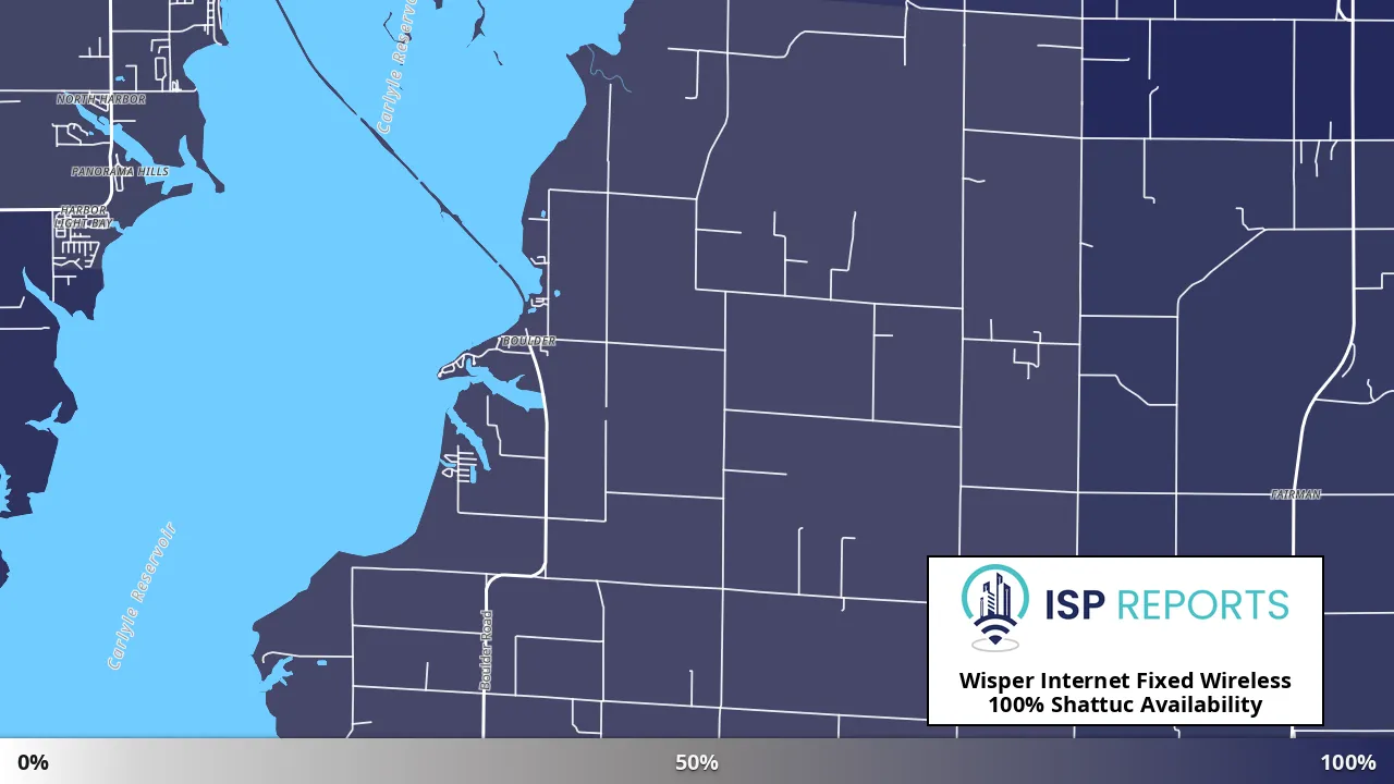 Shattuc, IL map of internet availability