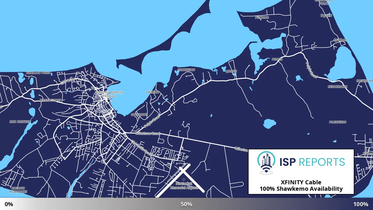 Shawkemo, MA map of internet availability