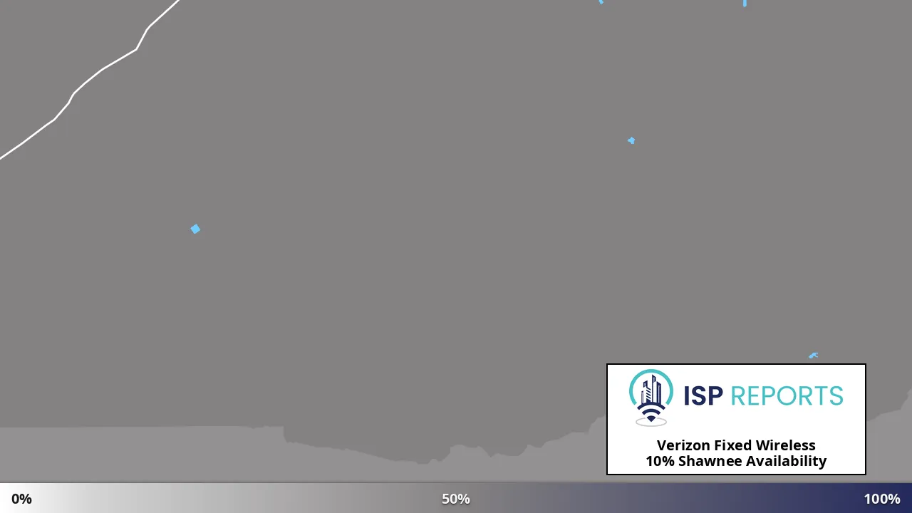 Shawnee, WY map of internet availability