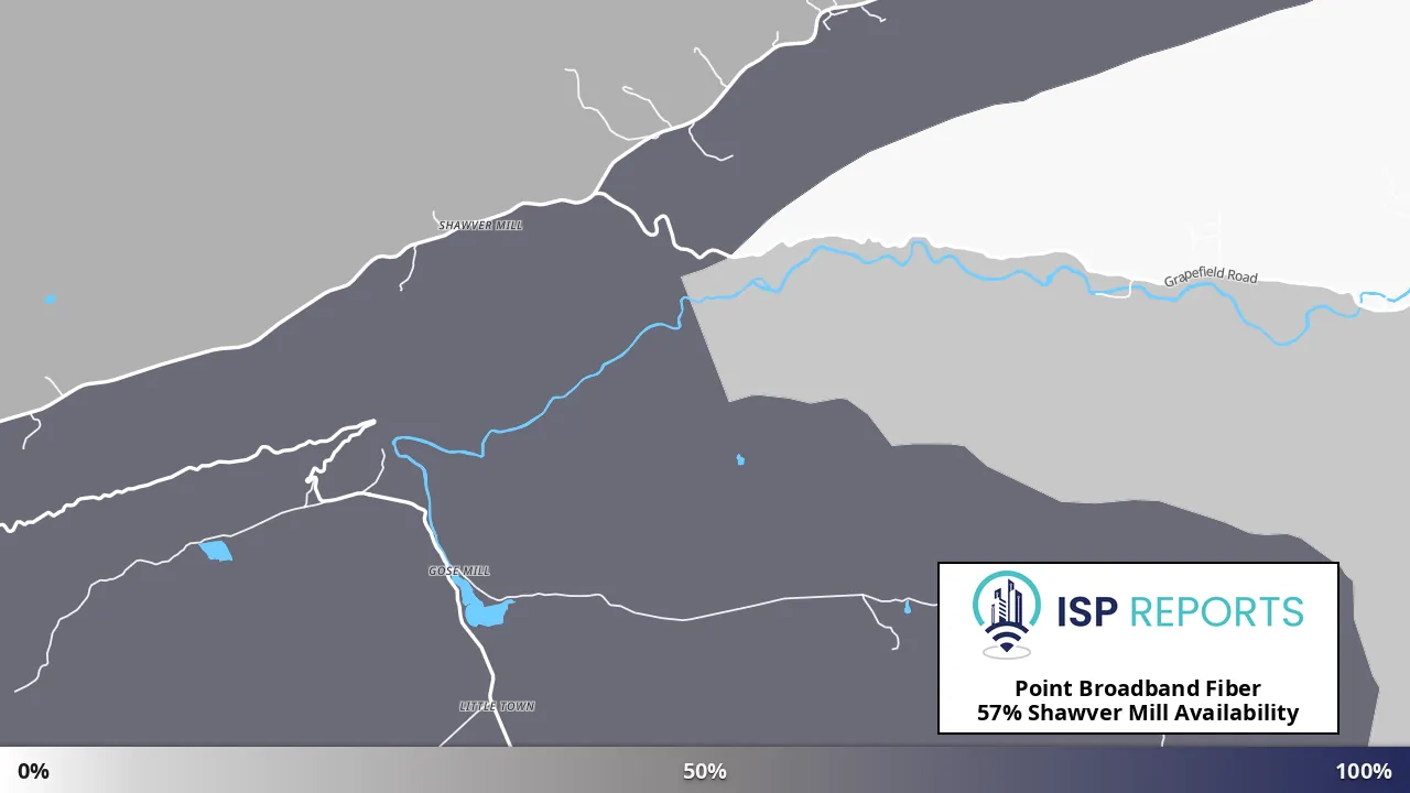 Shawver Mill, VA map of internet availability