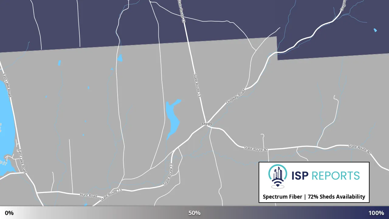 Sheds, NY map of internet availability
