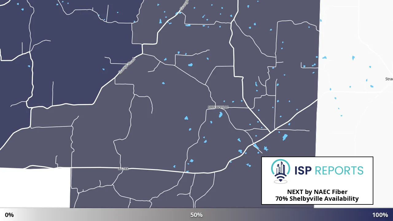 Shelbyville, AR map of internet availability