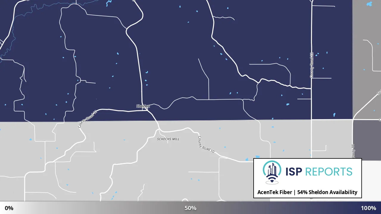 Sheldon, MN map of internet availability