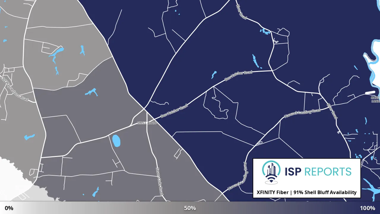 Shell Bluff, GA map of internet availability