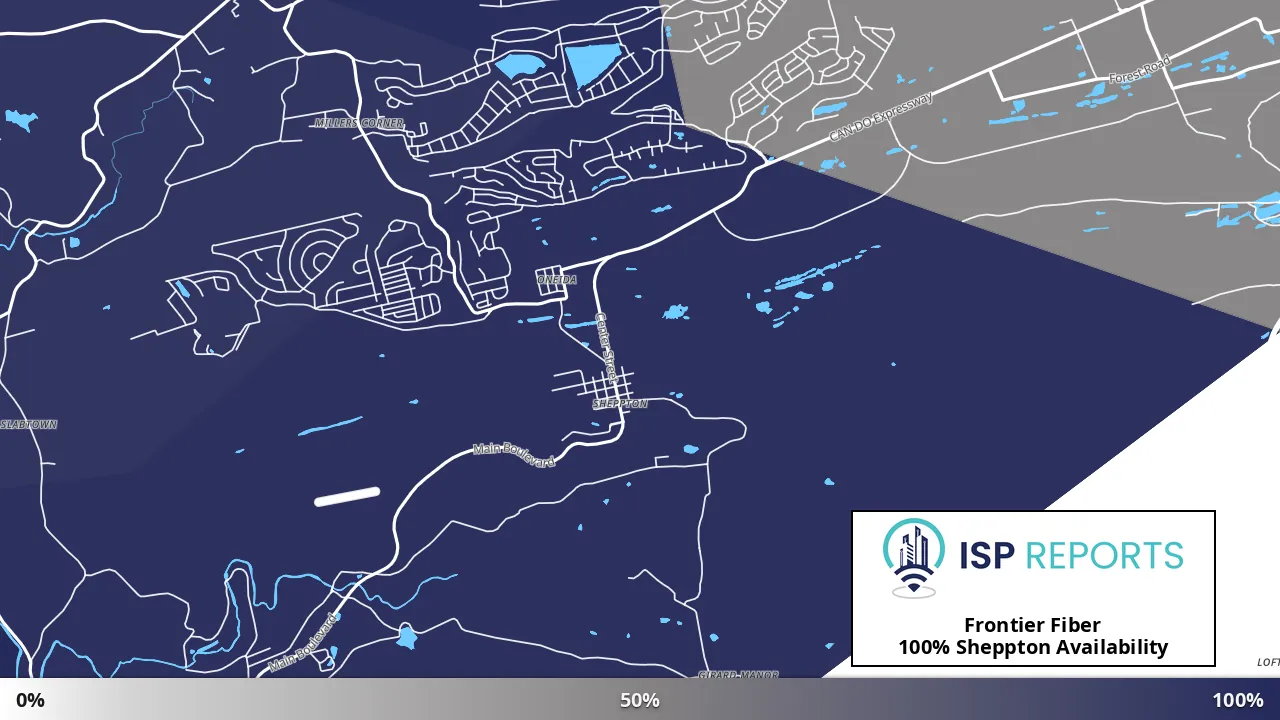 Sheppton, PA map of internet availability