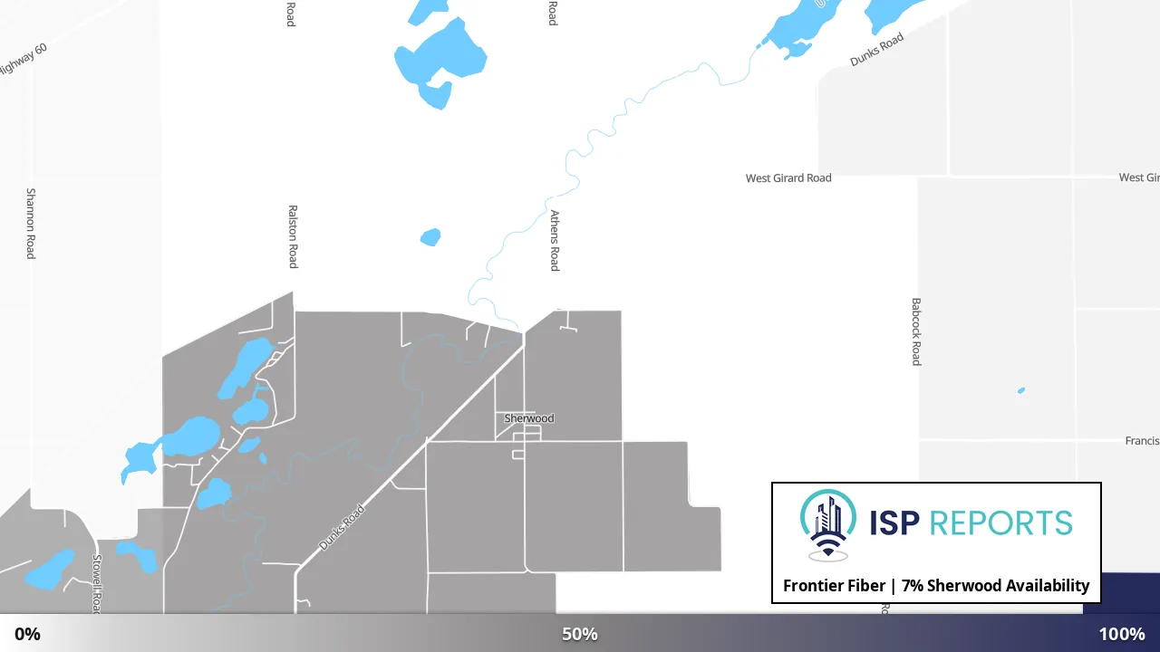 Sherwood, MI map of internet availability
