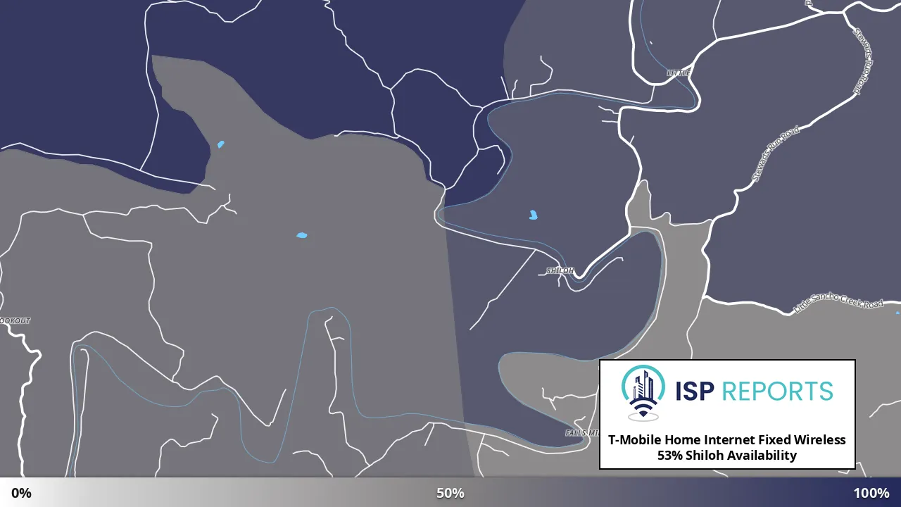 Shiloh, WV map of internet availability