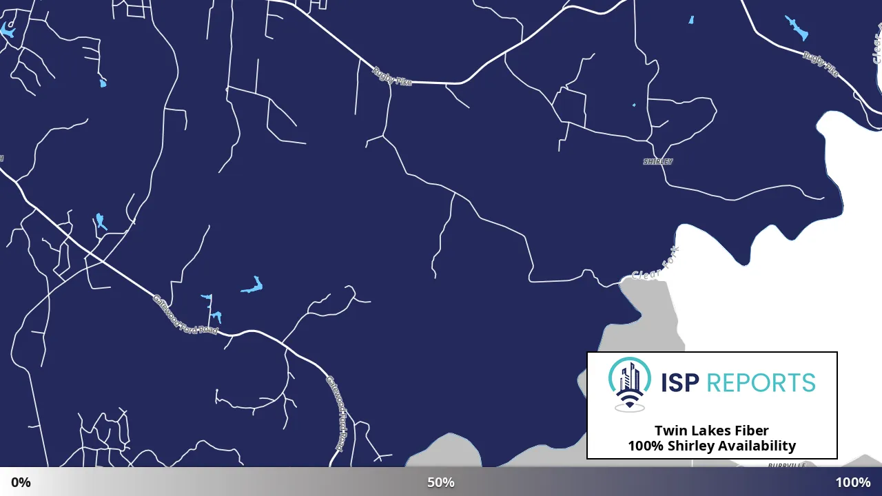Shirley, TN map of internet availability