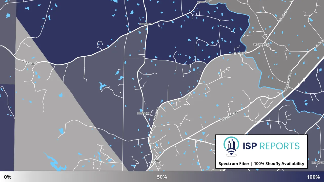Shoofly, NC map of internet availability