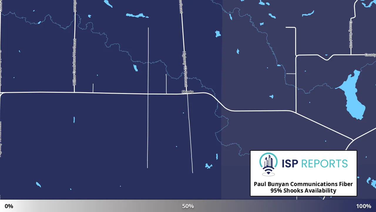 Shooks, MN map of internet availability