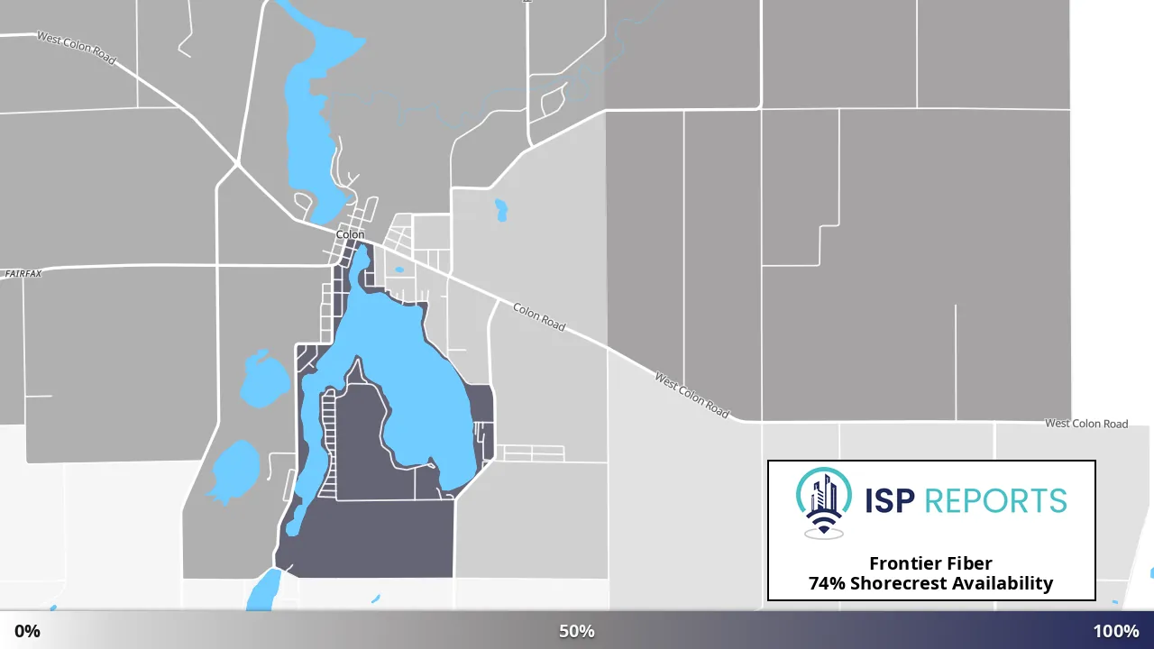 Shorecrest, MI map of internet availability