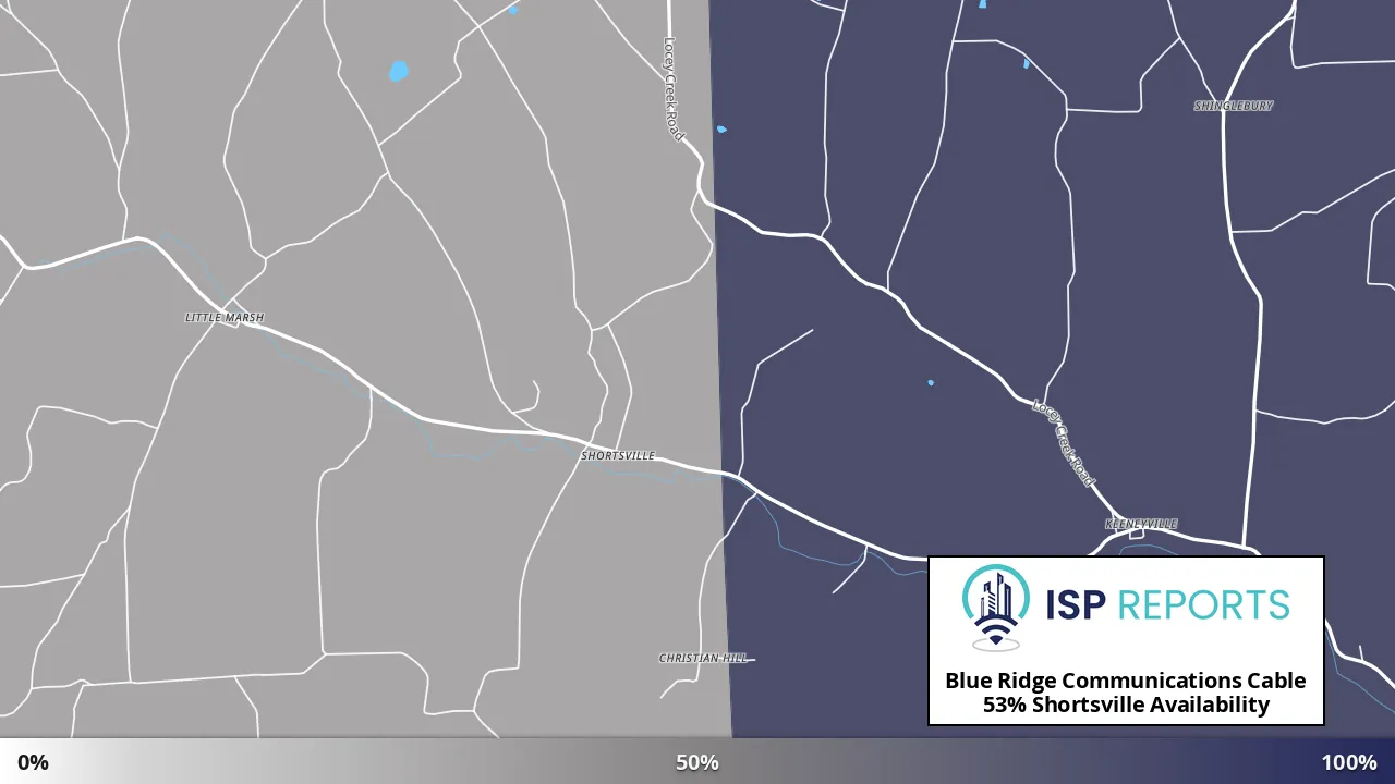 Shortsville, PA map of internet availability