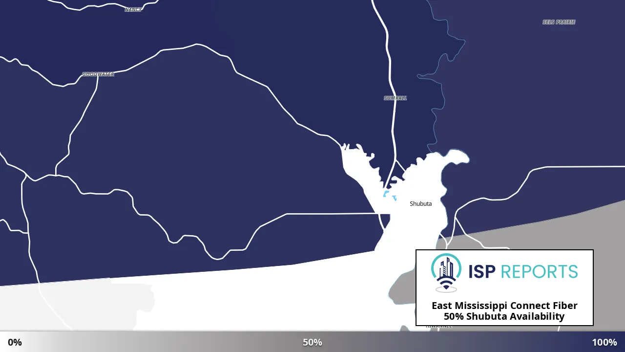 Shubuta, MS map of internet availability