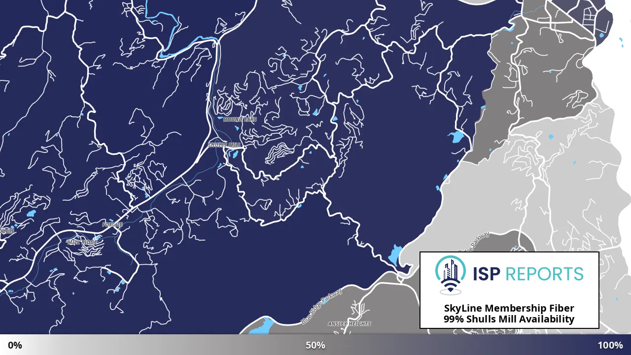 Shulls Mill, NC map of internet availability