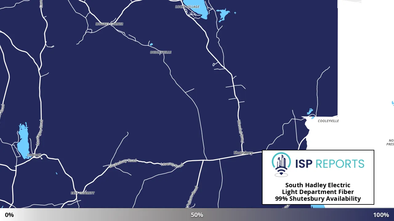 Shutesbury, MA map of internet availability