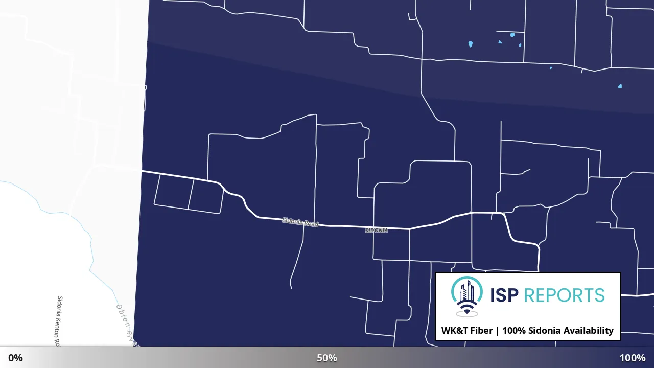 Sidonia, TN map of internet availability