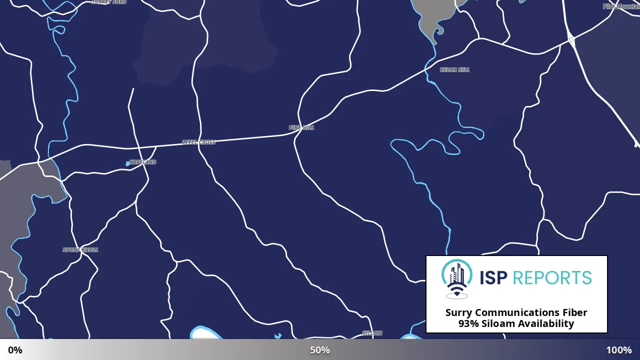 Siloam, NC map of internet availability