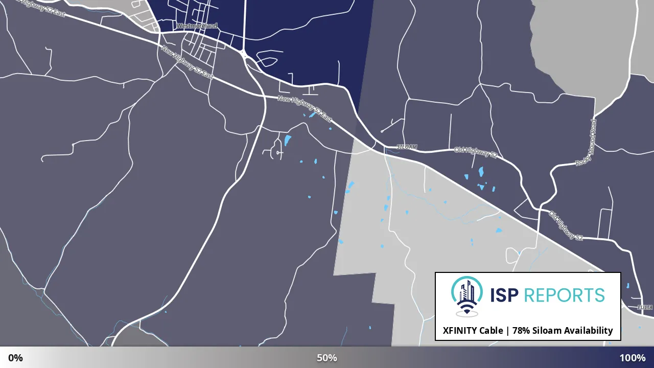 Siloam, TN map of internet availability