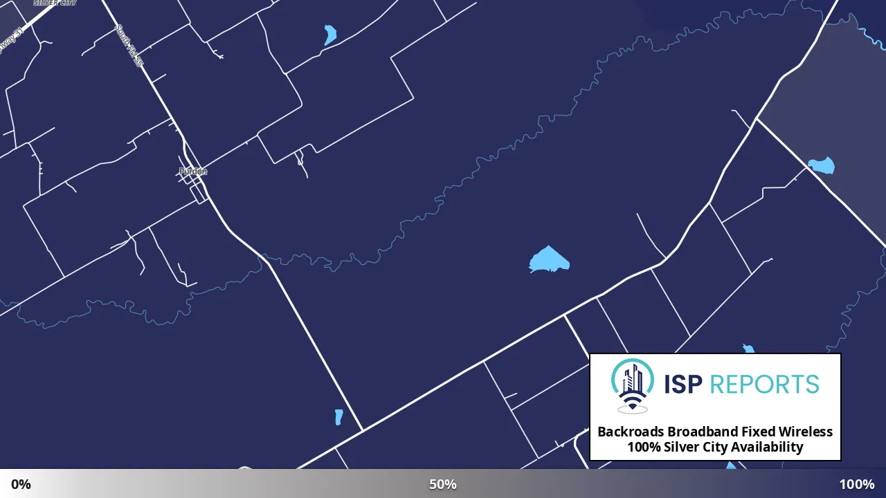 Silver City, TX map of internet availability