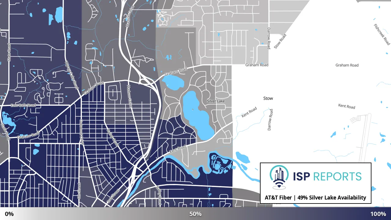 Silver Lake, OH map of internet availability