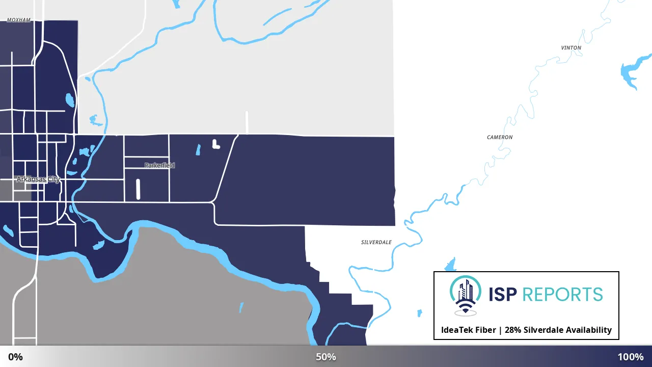 Silverdale, KS map of internet availability