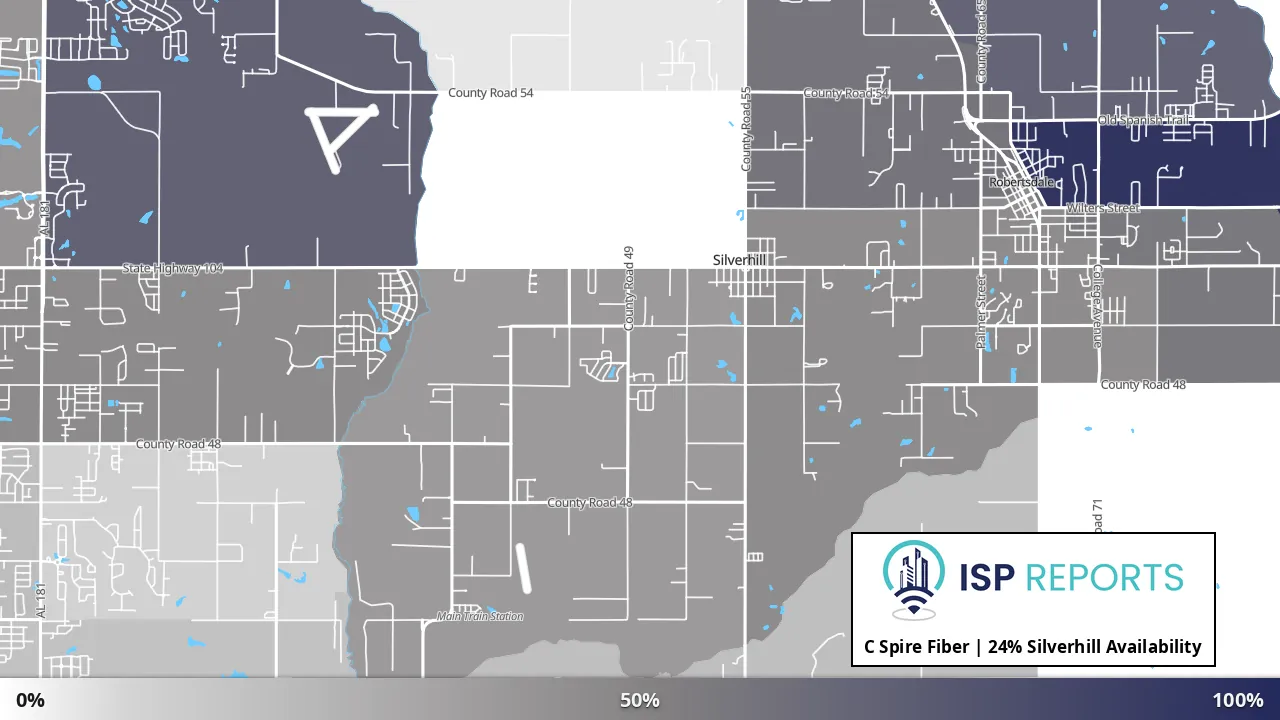 Silverhill, AL map of internet availability