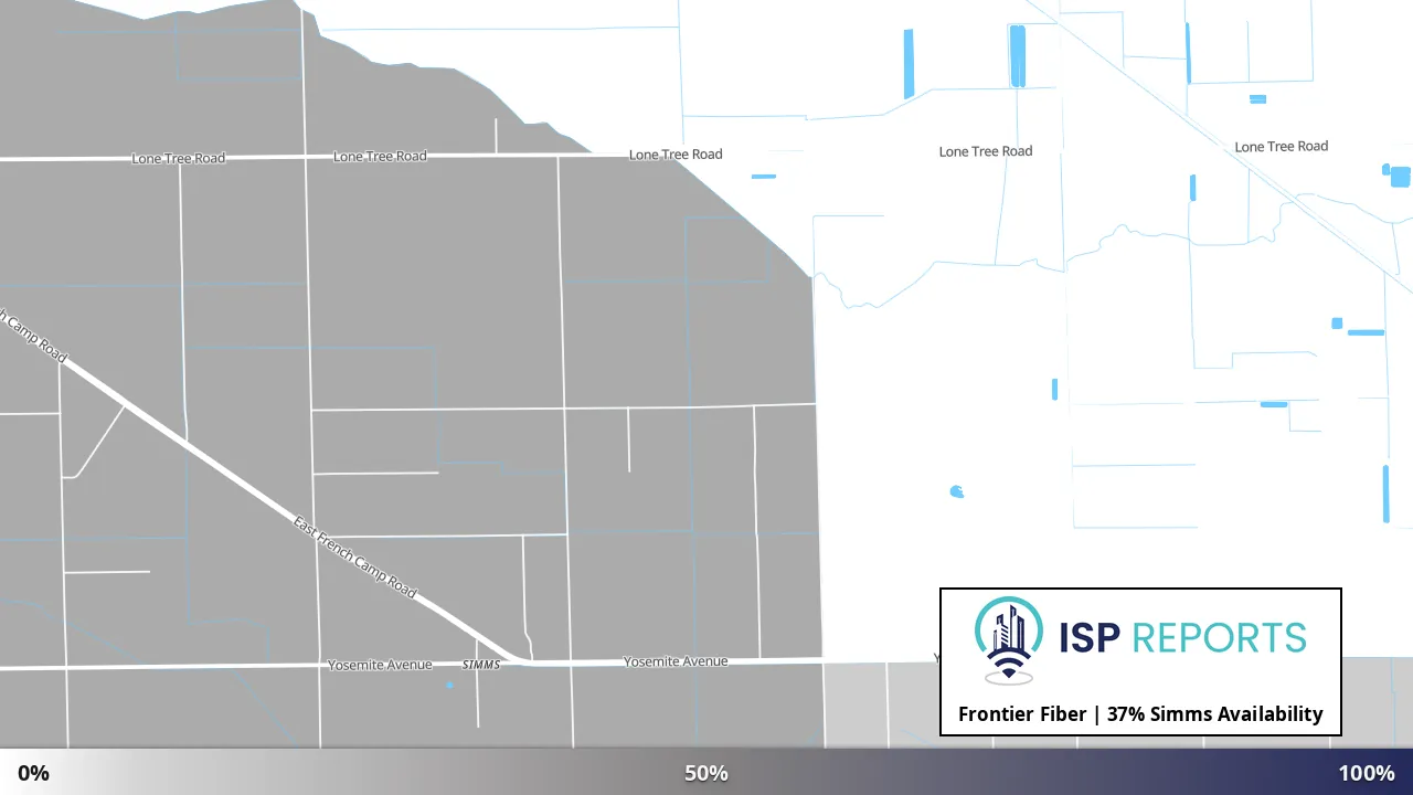 Simms, CA map of internet availability