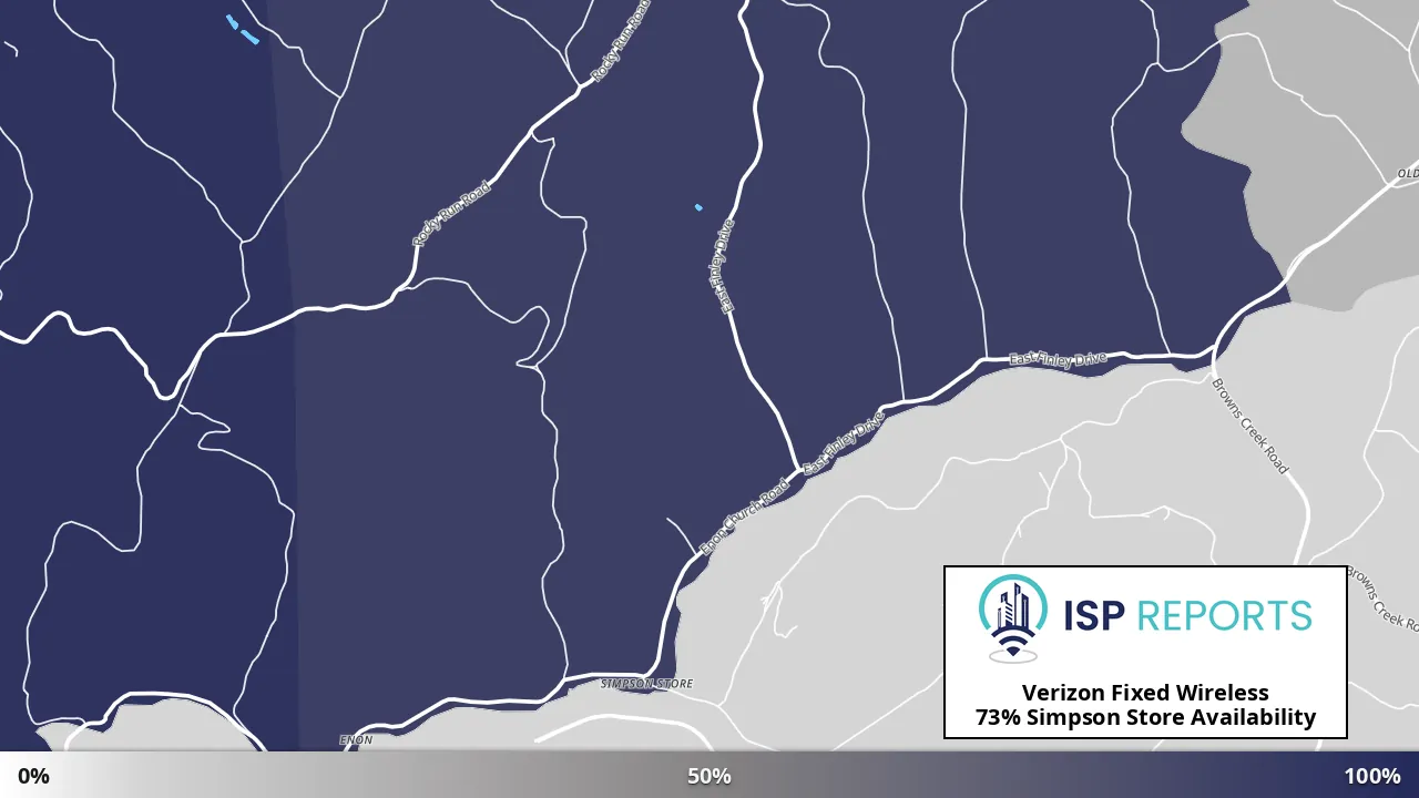 Simpson Store, PA map of internet availability