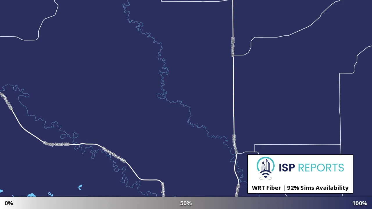 Sims, ND map of internet availability