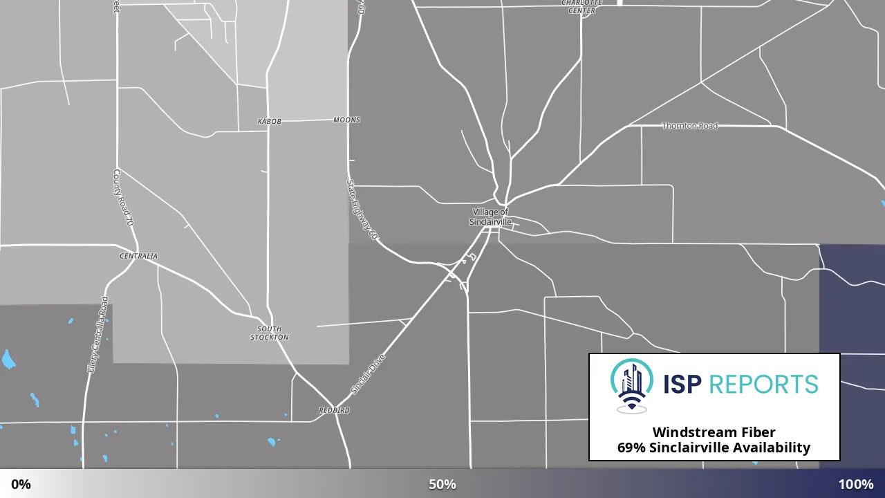 Sinclairville, NY map of internet availability