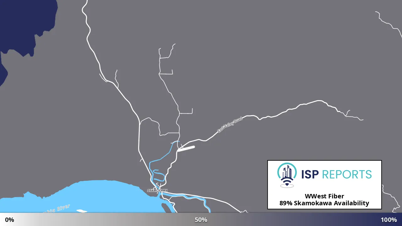 Skamokawa, WA map of internet availability