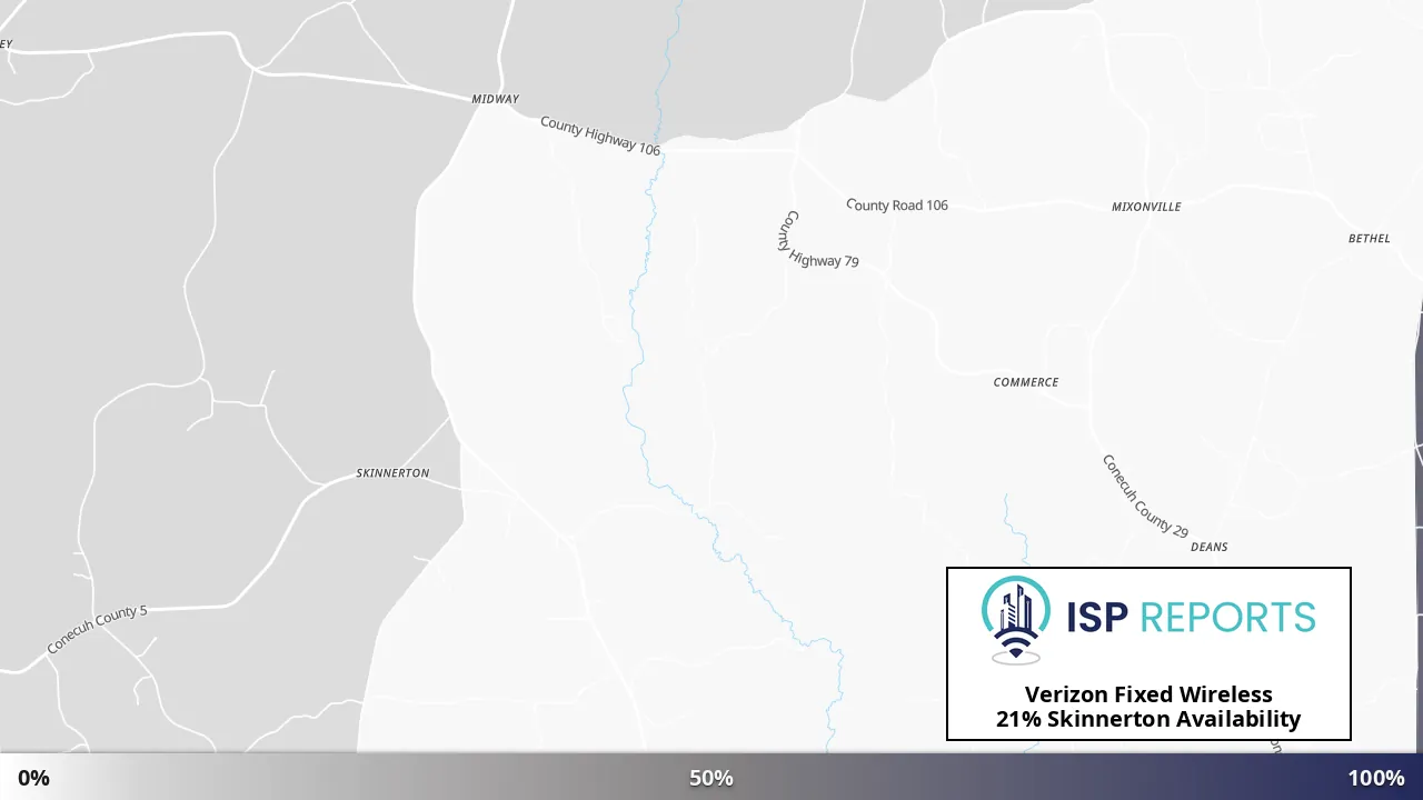 Skinnerton, AL map of internet availability