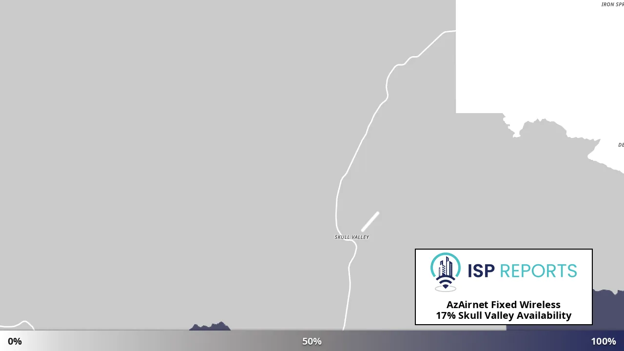 Skull Valley, AZ map of internet availability