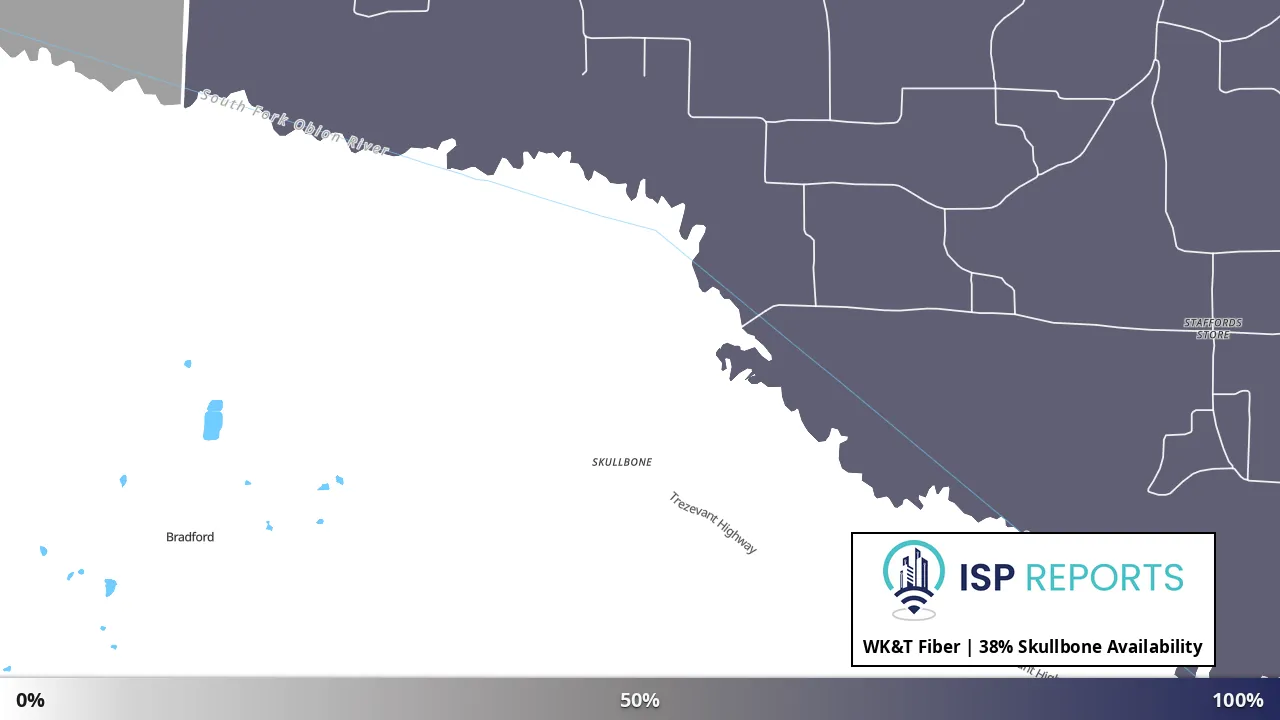 Skullbone, TN map of internet availability
