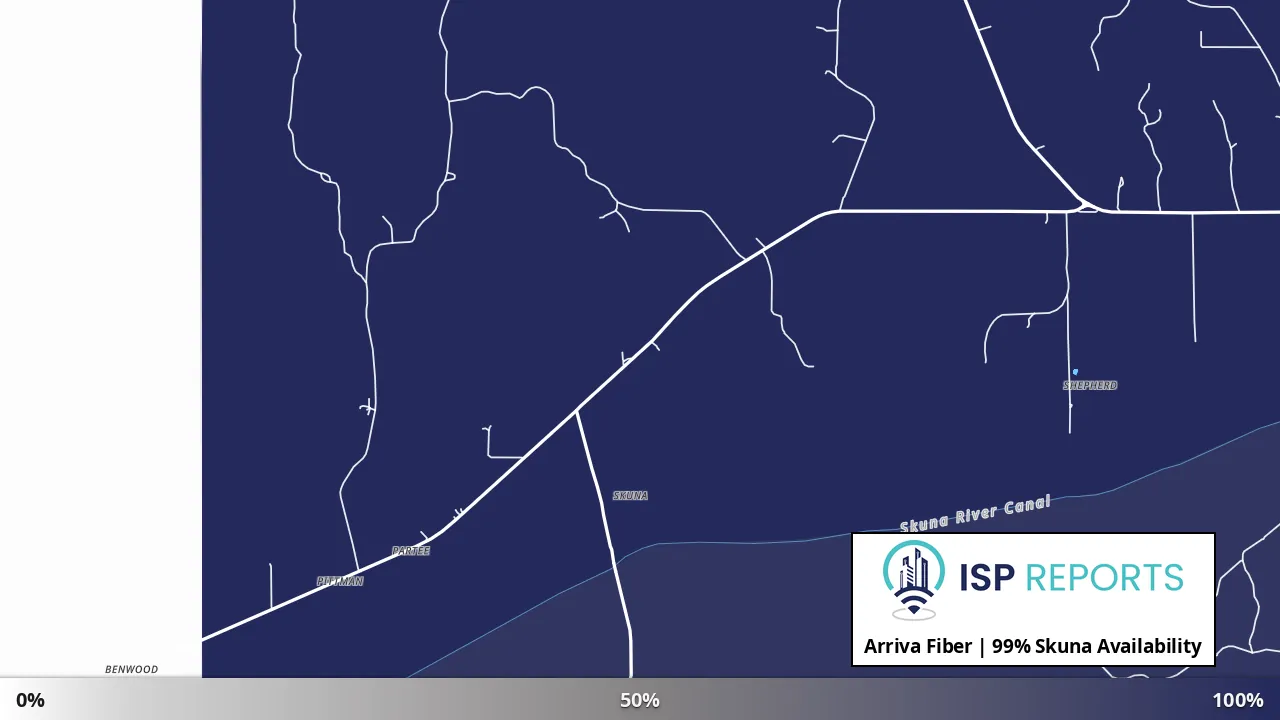 Skuna, MS map of internet availability