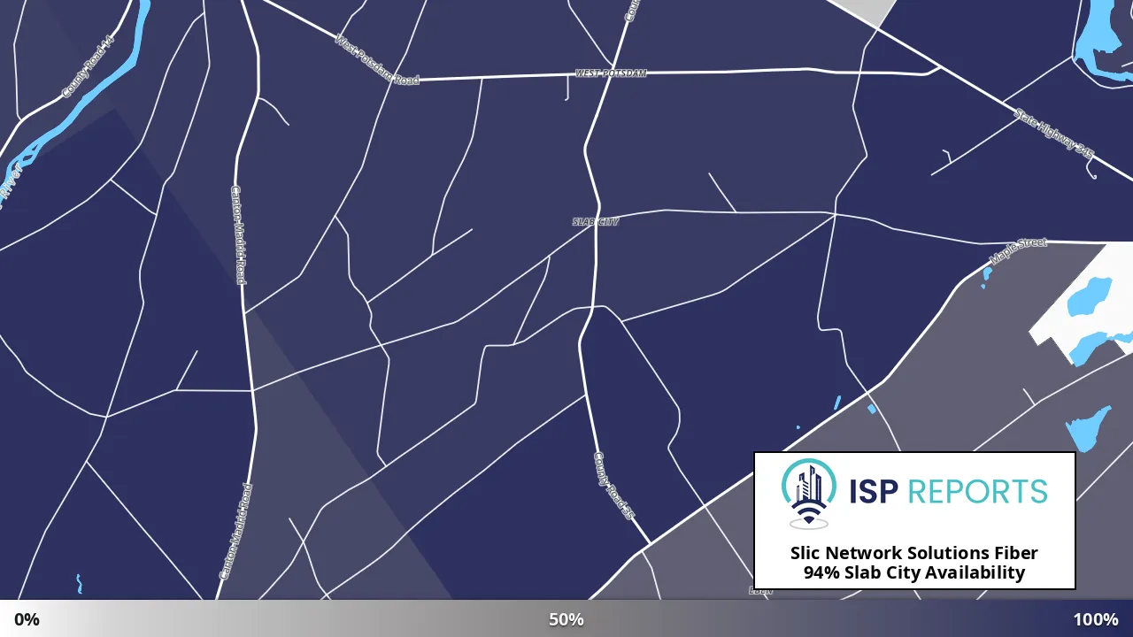 Slab City, NY map of internet availability