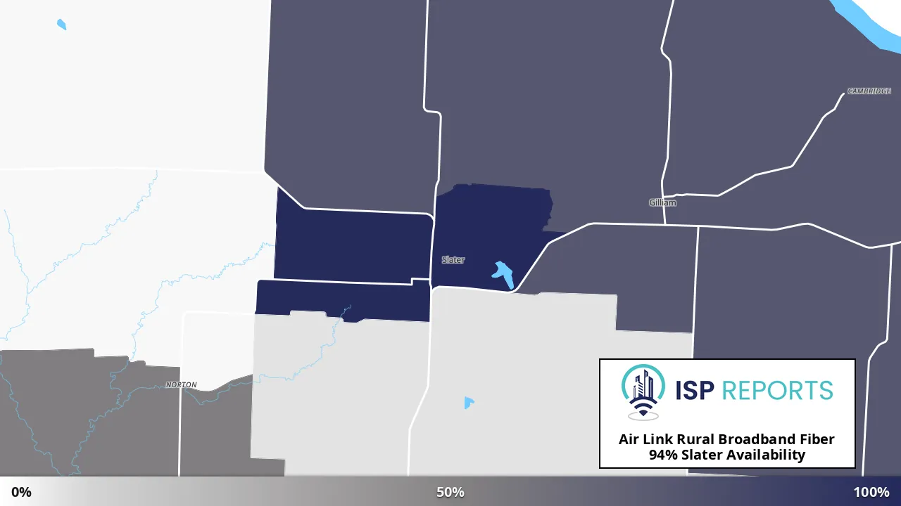 Slater, MO map of internet availability