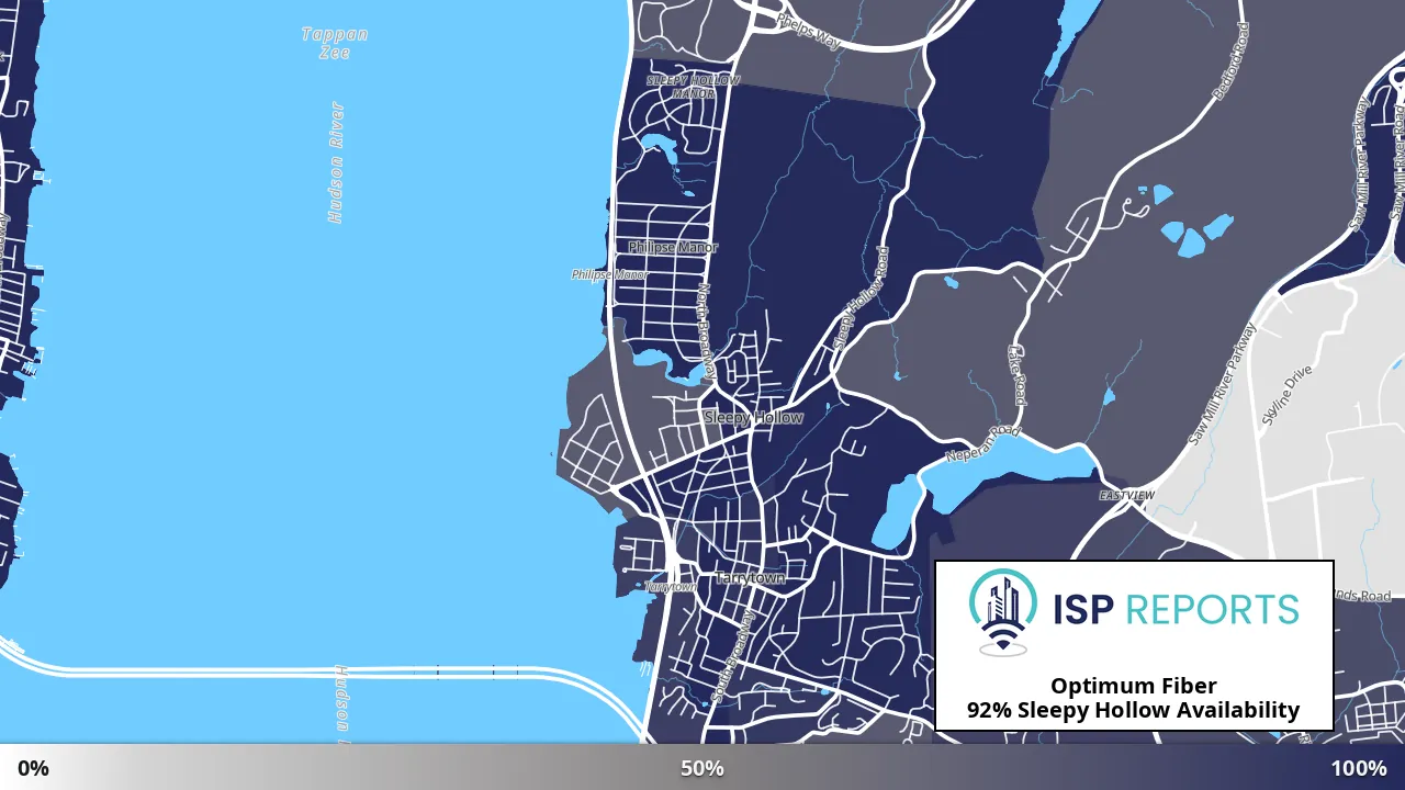 Sleepy Hollow, NY map of internet availability