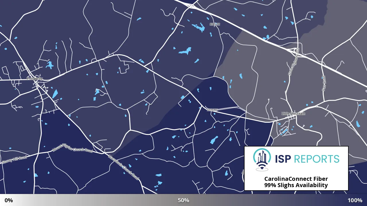 Slighs, SC map of internet availability