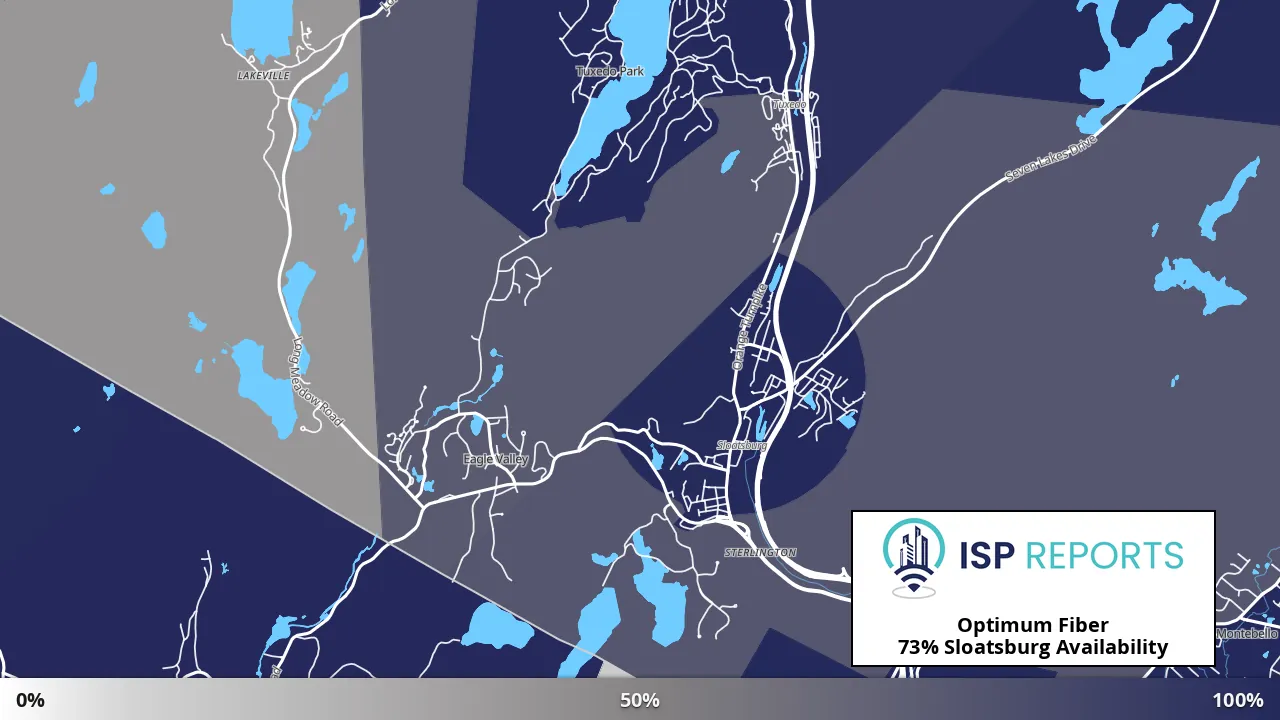 Sloatsburg, NY map of internet availability