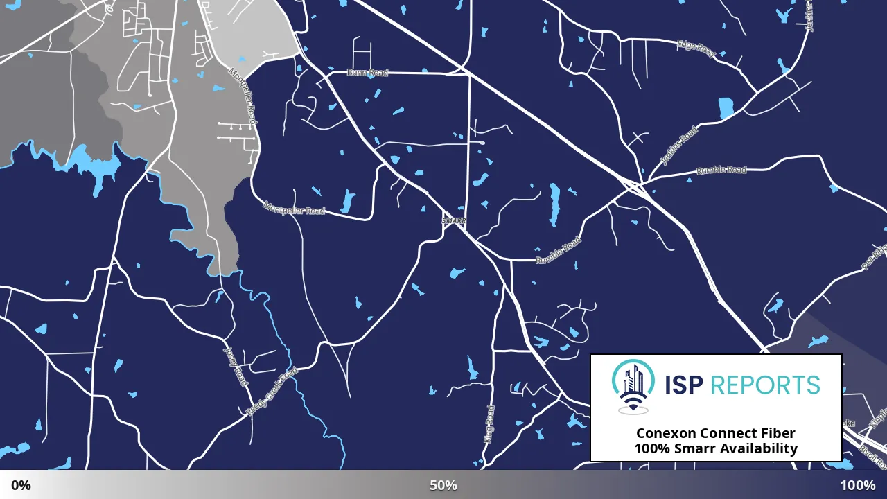 Smarr, GA map of internet availability