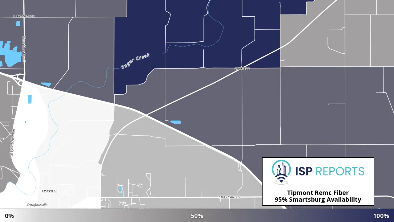 Smartsburg, IN map of internet availability