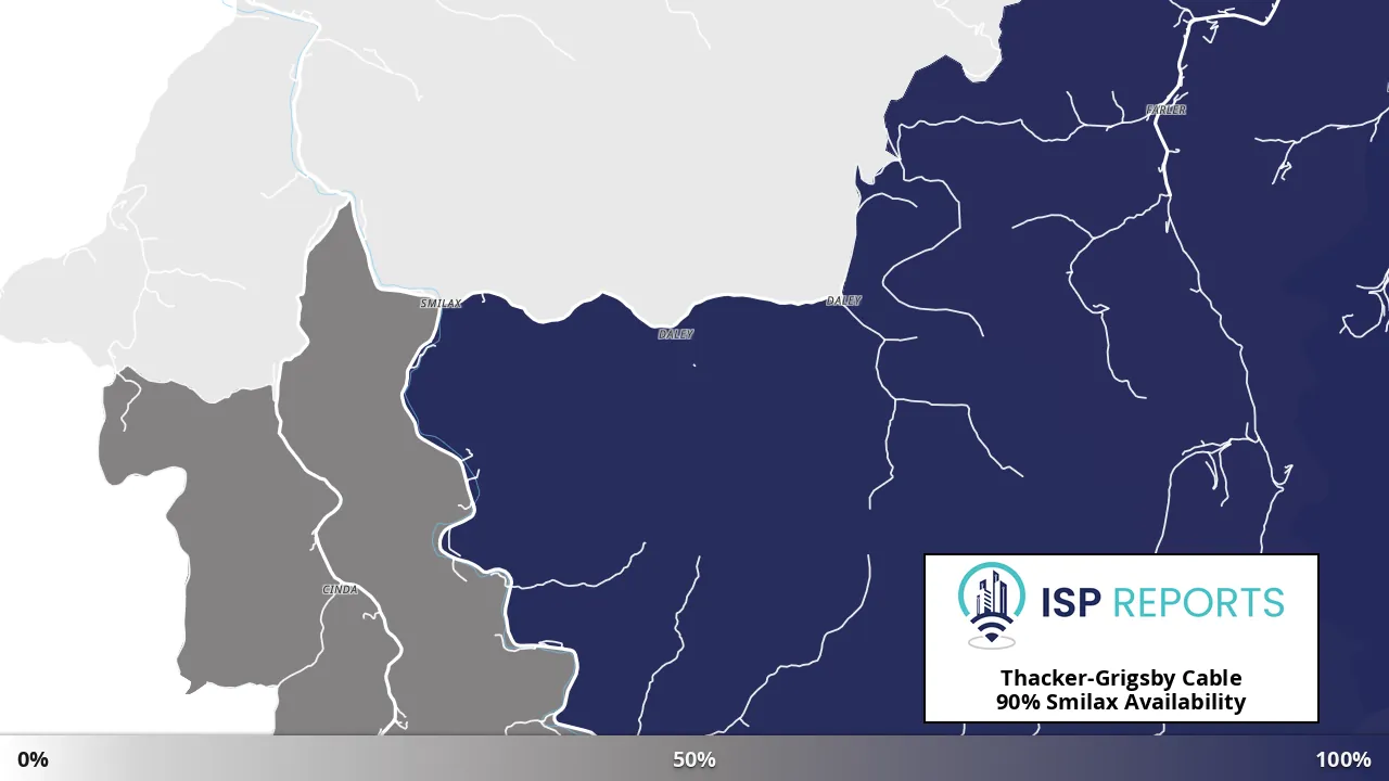 Smilax, KY map of internet availability