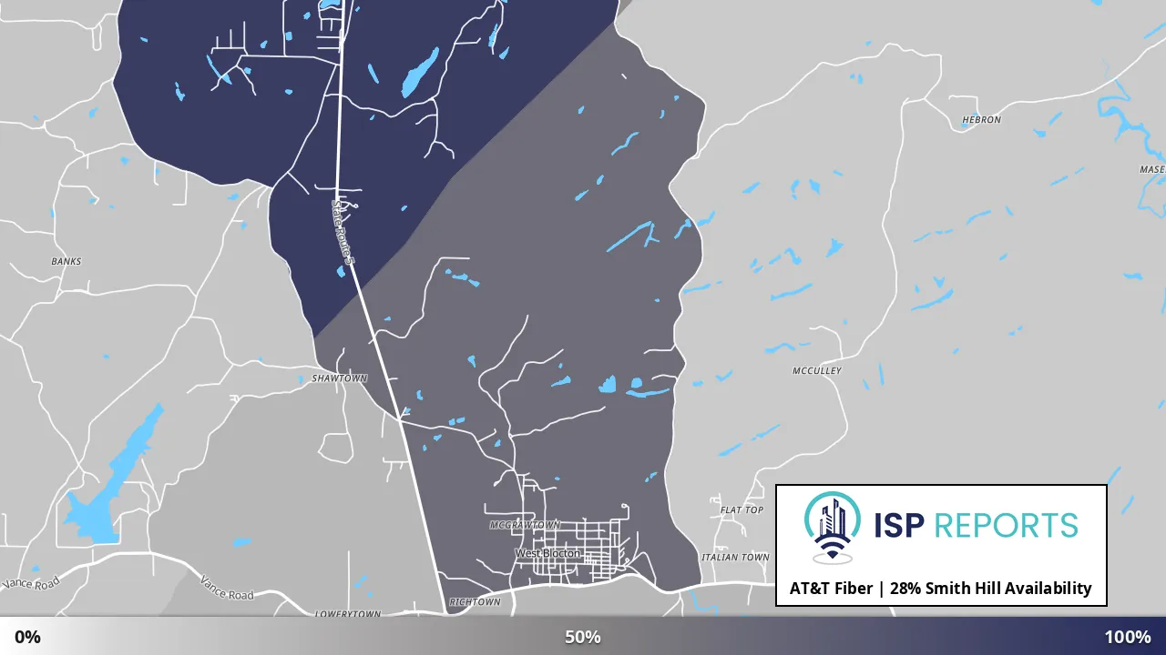 Smith Hill, AL map of internet availability