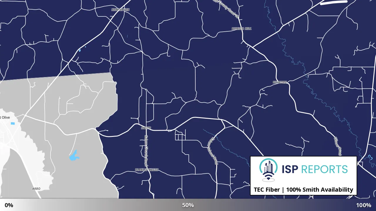 Smith, MS map of internet availability